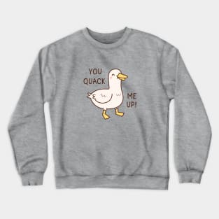 Cute Duck You Quack Me Up Crewneck Sweatshirt